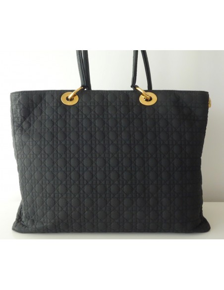 SAC LADY DIOR GM TOILE NOIR