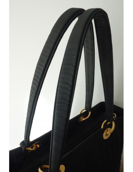 SAC LADY DIOR GM TOILE NOIR