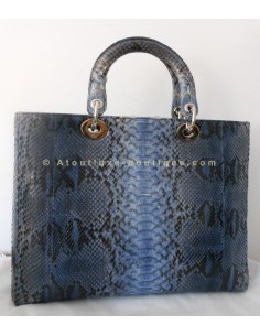 SAC LADY DIOR PYTHON BLEU -... 2
