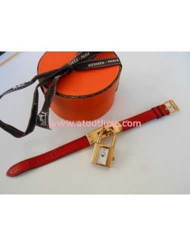 MONTRE HERMES KELLY BRACELET LEZARD...