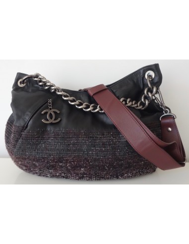 SAC CHANEL GM CUIR ET TWEED