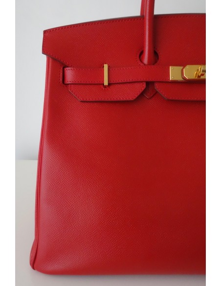 SAC HERMES BIRKIN 35 ROUGE CASAQUE