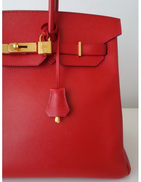 SAC HERMES BIRKIN 35 ROUGE CASAQUE