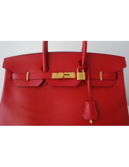 SAC HERMES BIRKIN 35 ROUGE CASAQUE