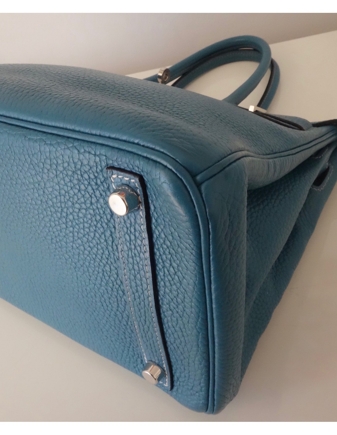 HERMES Togo BIRKIN 30 Bleu France 1281392