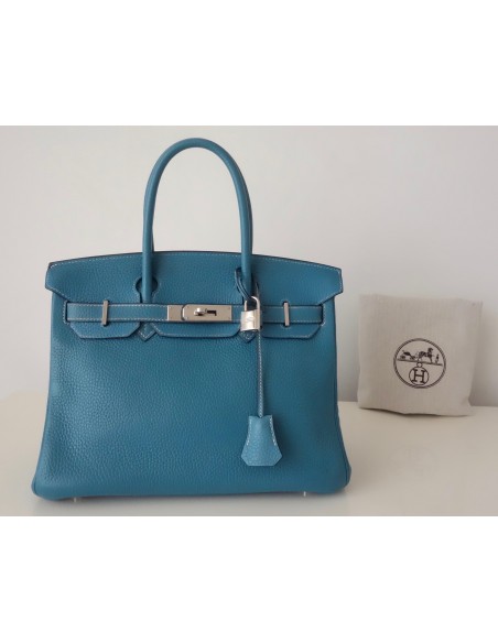 SAC HERMES BIRKIN 30 BLEU JEAN