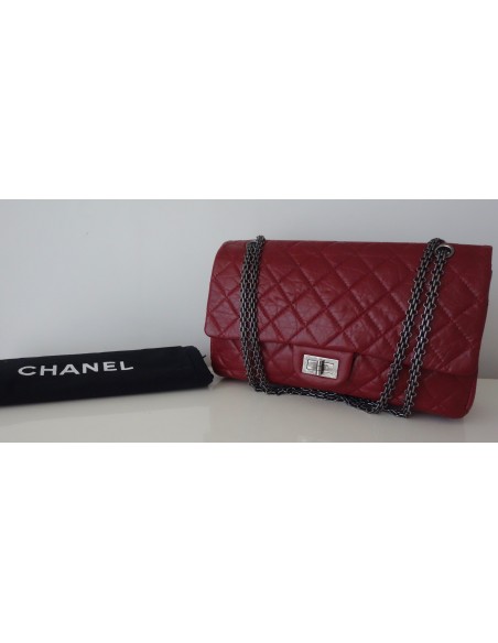 SAC CHANEL 2.55 JUMBO ROUGE