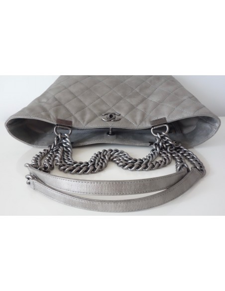 SAC CHANEL SHOPPPING GRIS