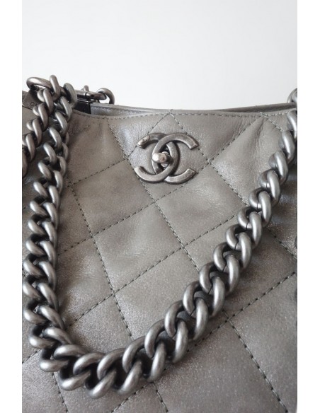 SAC CHANEL SHOPPPING GRIS