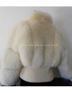 VESTE EN FOURRURE RENARD BLANC 2