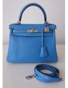 SAC HERMES KELLY 25 BLEU PARADIS 2