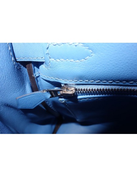 SAC HERMES KELLY 25 BLEU PARADIS