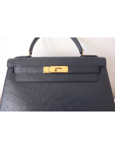 SAC HERMES KELLY 28 AUTRUCHE