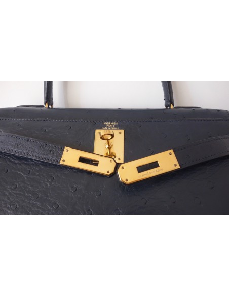 SAC HERMES KELLY 28 AUTRUCHE