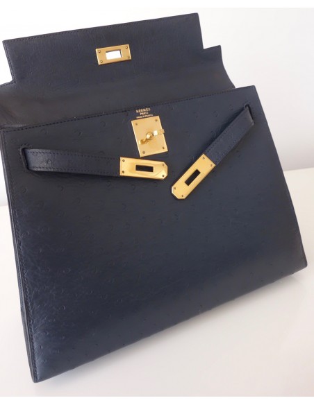 SAC HERMES KELLY 28 AUTRUCHE