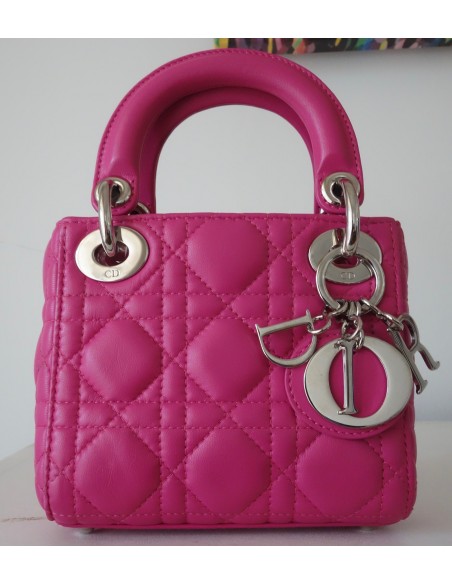 SAC MINI LADY DIOR ROSE