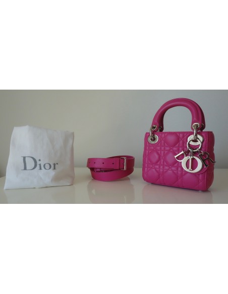 SAC MINI LADY DIOR ROSE