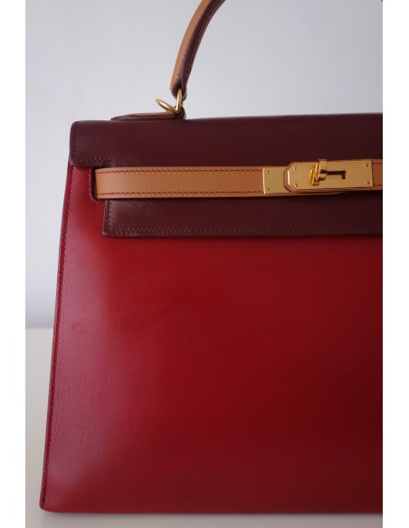 SAC HERMES KELLY TRICOLORE 32