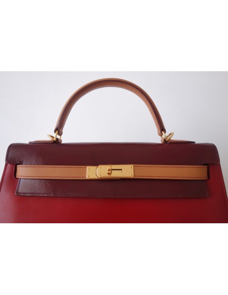 SAC HERMES KELLY TRICOLORE 32