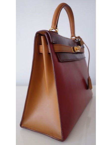 SAC HERMES KELLY TRICOLORE 32