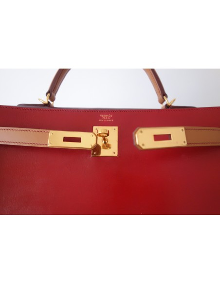 SAC HERMES KELLY TRICOLORE 32