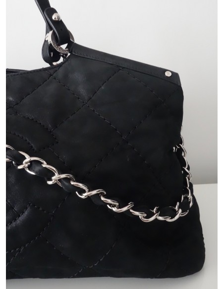 SAC CHANEL SHOPPING CUIR NOIR