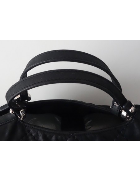 SAC CHANEL SHOPPING CUIR NOIR