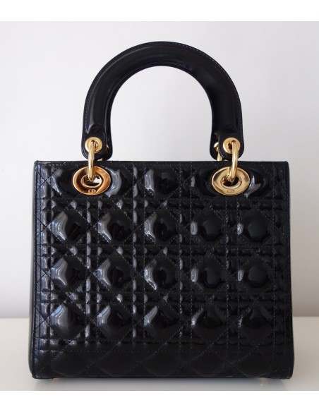 SAC LADY DIOR MEDIUM VERNI