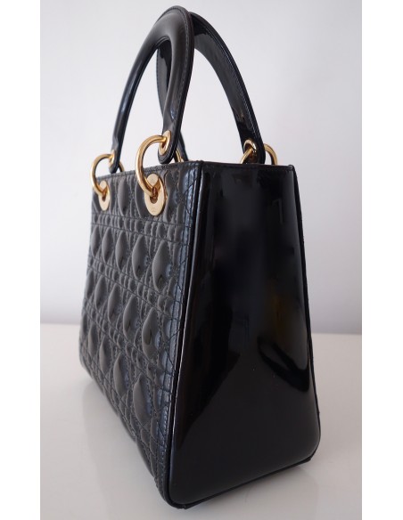 SAC LADY DIOR MEDIUM VERNI