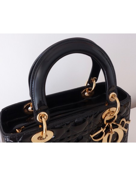 SAC LADY DIOR MEDIUM VERNI