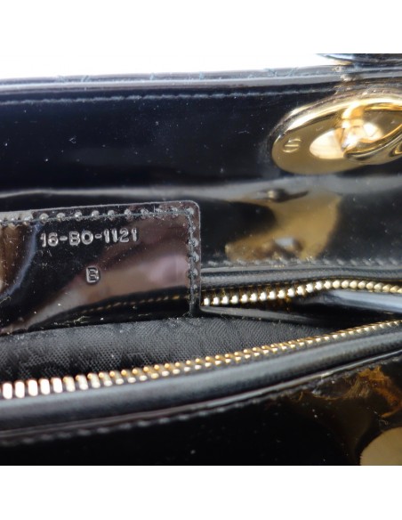 SAC LADY DIOR MEDIUM VERNI