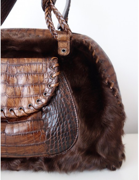 SAC DIOR ETHNIC CROCODILE