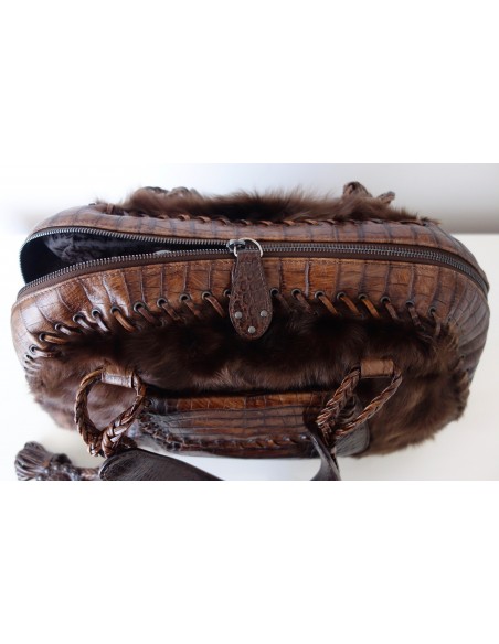 SAC DIOR ETHNIC CROCODILE