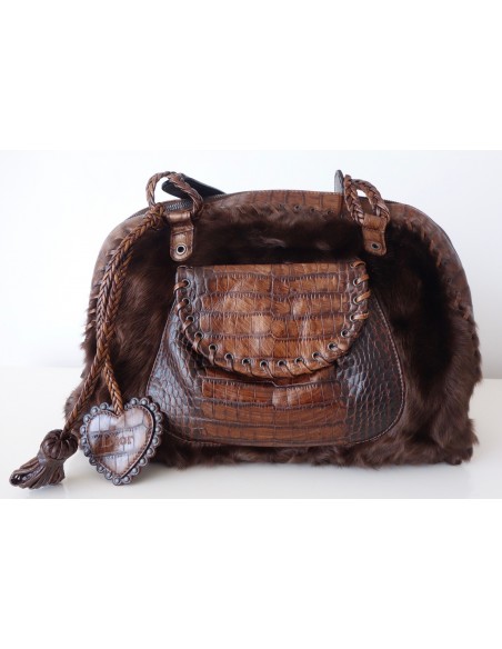 SAC DIOR ETHNIC CROCODILE