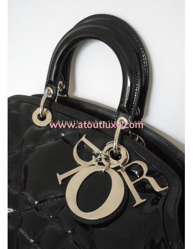 SAC DIOR GRANVILLE NOIR VERNI