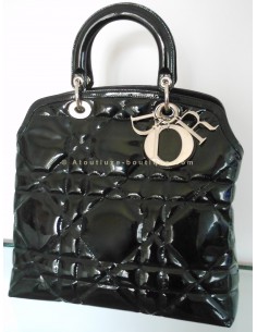 SAC DIOR GRANVILLE NOIR VERNI