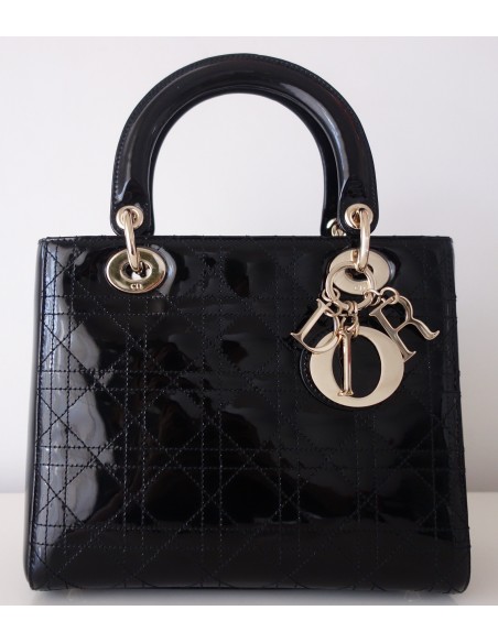 SAC LADY DIOR VERNI NOIR