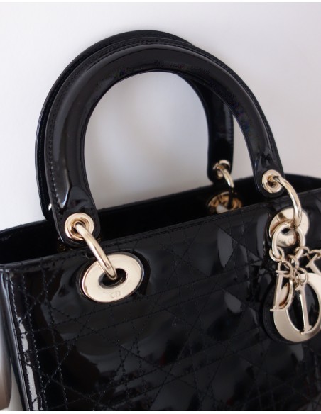 SAC LADY DIOR VERNI NOIR