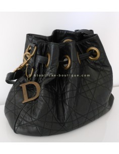 SAC DIOR CANNAGE CUIR NOIR