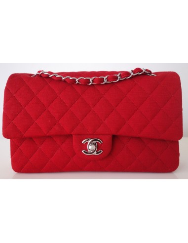 SAC CHANEL CLASSIQUE JERSEY ROUGE