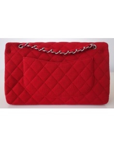 SAC CHANEL CLASSIQUE JERSEY ROUGE 2
