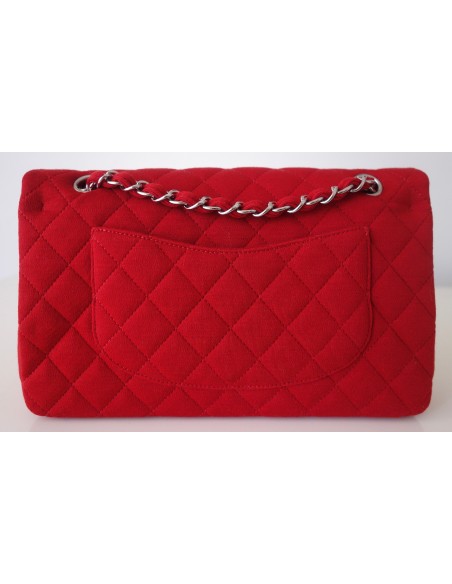 SAC CHANEL CLASSIQUE JERSEY ROUGE