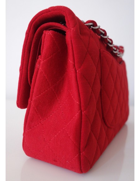 SAC CHANEL CLASSIQUE JERSEY ROUGE