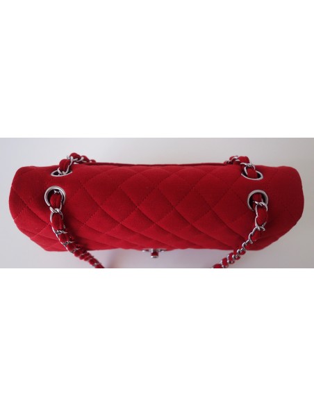 SAC CHANEL CLASSIQUE JERSEY ROUGE