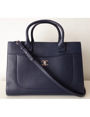 SAC CHANEL SHOPPING BLEU MARINE