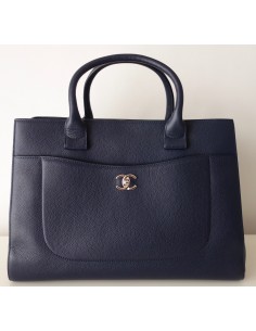 SAC CHANEL SHOPPING BLEU MARINE 2