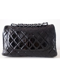 SAC CHANEL CLASSIQUE VERNI NOIR 2