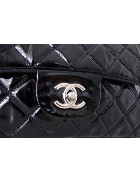 SAC CHANEL CLASSIQUE VERNI NOIR