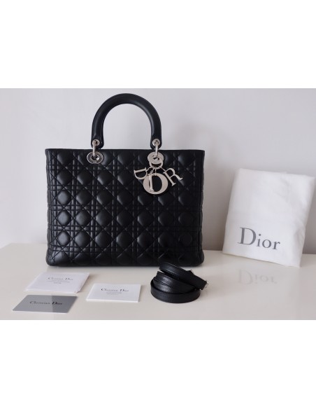 SAC LADY DIOR NOIR GM