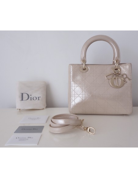 SAC LADY DIOR CHAMPAGNE